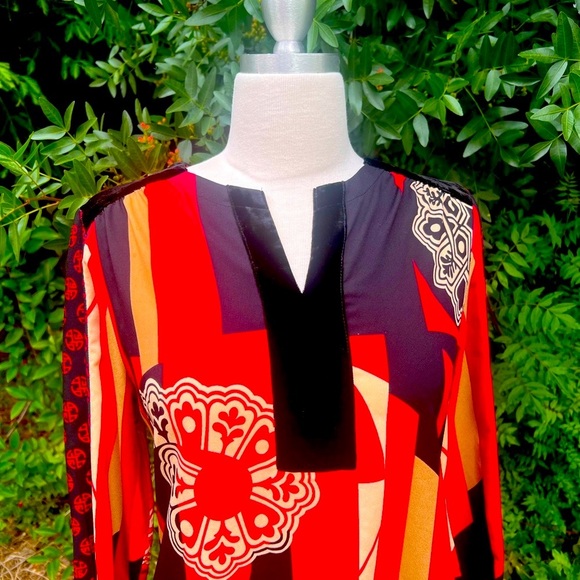 CHICO’S Multicolor Patterned Women's Top - Picture 6 of 7